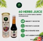 60 Herbs Juice – 500ml | Herbal Multi-Supplement Health Drink with Aloe Vera, Noni, Amla, Ashwagandha, Spirulina, Moringa, Acai Berry & More- (Pack of 1) - Image 3